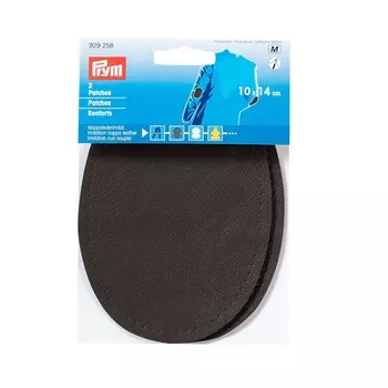 929258 Заплатка искусственная кожа наппа 10*14cм темно-серый цв. 2шт Prym