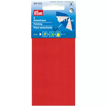 929503 Нейлоновая самоклеящаяся заплатка 6,5*14см упак(2шт), красный цв. Prym