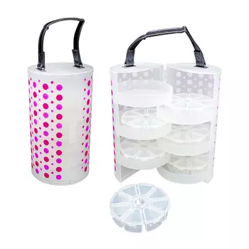 930529 Органайзер для хранения с 6 контейнерами, 13.0*13.0*23.0см Hobby&amp;Pro