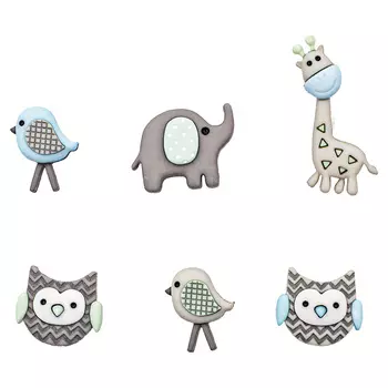 9317, Пуговицы-фигурки. Дети джунглей. Dress it Up