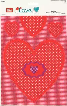 931902 Ткань с рисунком Сердце Prym Love 2шт.