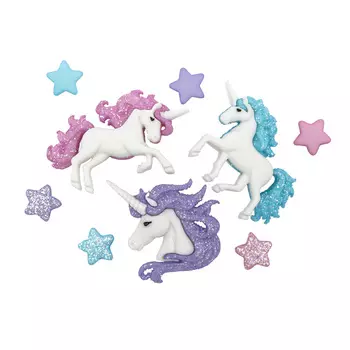 9357, Пуговицы-фигурки. Волшебные единороги Dress It
