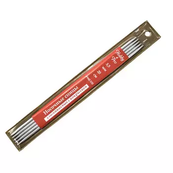 940535 Спицы носочные алюминиевые с покрытием 20см, 3,5мм Hobby&amp;Pro