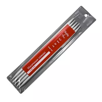 940560 Спицы носочные алюминиевые с покрытием 20см, 6,0мм Hobby&amp;Pro