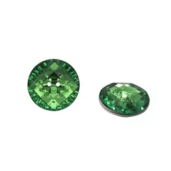 9414 Пуговица-страза на прокол 34мм (темно-зеленый)