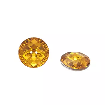 9414 Пуговица-страза на прокол 34мм (желтый)