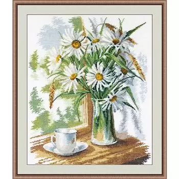 946 Набор для вышивания 'Овен' 'Ромашки на окне', 28*35 см