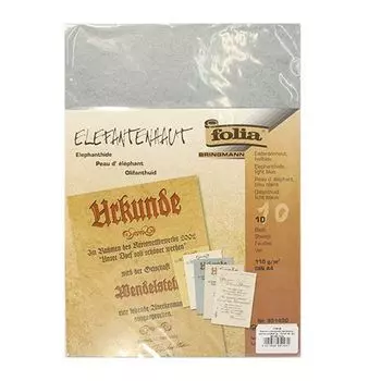 951430 Бумага с имитацией пергамента, светло-голубой, 110 г/м², А4, упак./10 листов, Folia