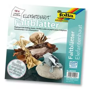 952323 Бумага Elephant для оригами с увлажнением, 110 г/м², 23*33 см, упак./10 листов, Folia