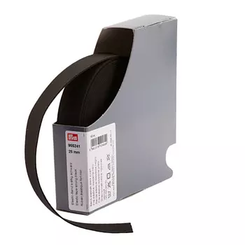 955241 Прочная эластичная лента 25 мм черный цв. *10м. Prym