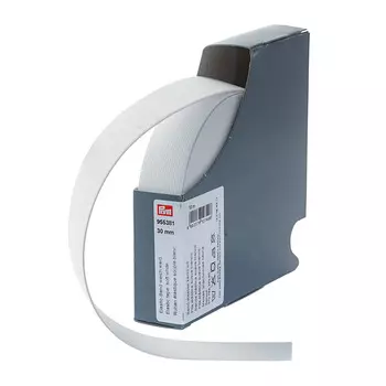 955381 Мягкая эластичная лента 30 мм белый цв. Prym
