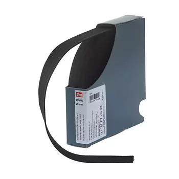 955477 Эластичная лента для уплотнения шва 25 мм 10м черный цв. Prym