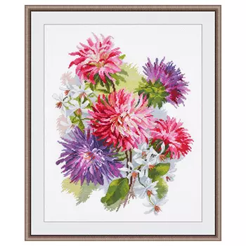 955 Набор для вышивания 'Овен' 'Астры', 25*33 см