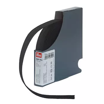 956053 Эластичная лента с прорезными петлями тканая 18мм*10м черный цв. Prym