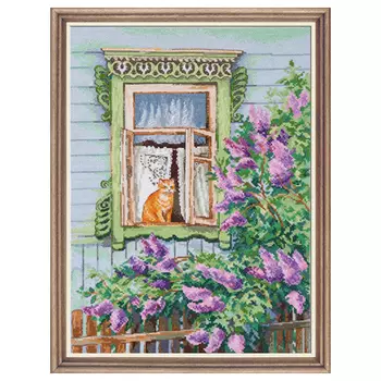 969 Набор для вышивания 'Овен' 'А за окном весна...', 25*35 см