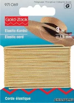 971069 Эластичный шнурок, 1,5 мм золотой цв. Prym