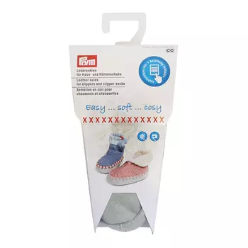 975301 Подошва кожанная для тапочек и носков-тапочек размер 21/23, 1пара Prym