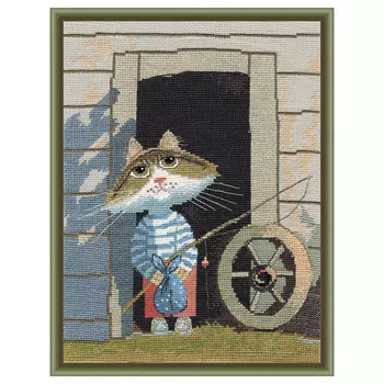 977 Набор для вышивания ОВЕН 'Рыбачок' 20×27 см