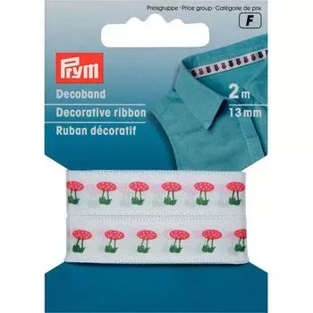 986193 Декоративная лента Грибы красн. 2м Prym