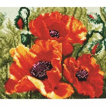 991 Набор для вышивания Alisena 'Маки' 17*16см