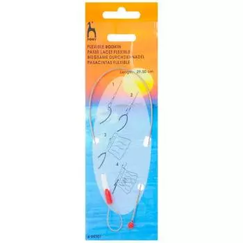 99701 Вдеватель резинки/шнура,гибкий,29,5см,сталь PONY