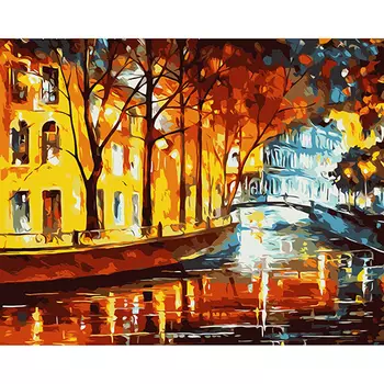 A013 Набор для рисования по номерам 'Отражение' 40*50см