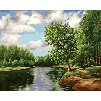 A075 Набор для рисования по номерам Ж.Когай 'Летние облака' 40*50см