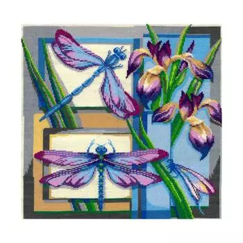 А-0026 Набор для вышивания 'Стрекозы' 27х27 см