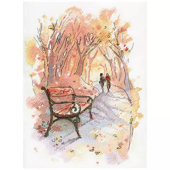 А-003 Набор для вышивания МП Студия 'Осенний променад'27*20см