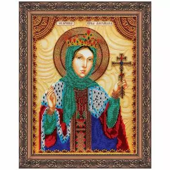 АА-034 Набор для вышивки бисером на натуральном художественном холсте 'Святая Александра' 23*30см