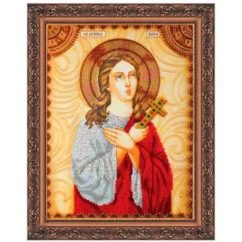 АА-046 Набор для вышивки бисером на натуральном художественном холсте 'Святая Вера' 23*30см