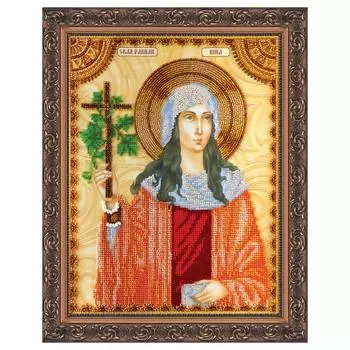 АА-056 Набор для вышивки бисером на натуральном художественном холсте 'Святая Нина' 23*30см