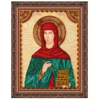 АА-076 Набор для вышивки бисером на натуральном художественном холсте 'Святая Зинаида' 23*30см