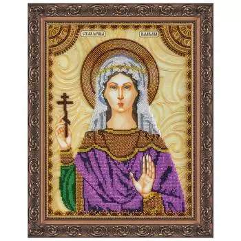 АА-092 Набор для вышивки бисером на натуральном художественном холсте 'Святая Клавдия' 23*30см