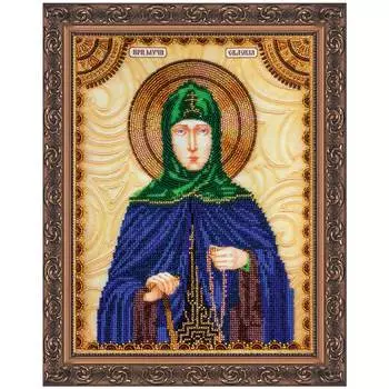 АА-100 Набор для вышивки бисером на натуральном художественном холсте 'Святая Евдокия' 23*30см