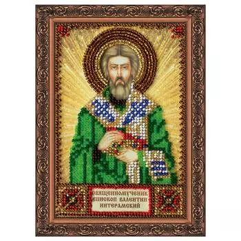 ААМ-073 Набор для вышивки бисером на натуральном художественном холсте 'Святой Валентин' 10*15см