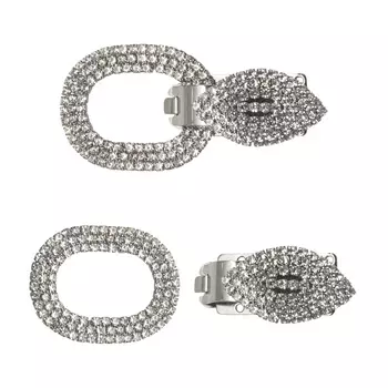 AB3931 Крючок шубный со стразами (никель)