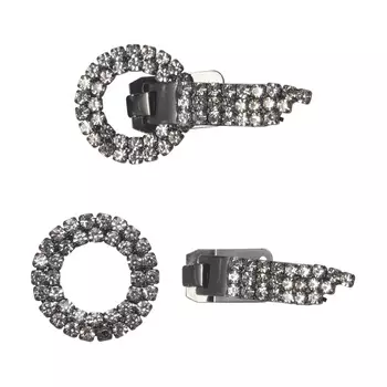 AB3933 Крючок шубный со стразами (черный никель)