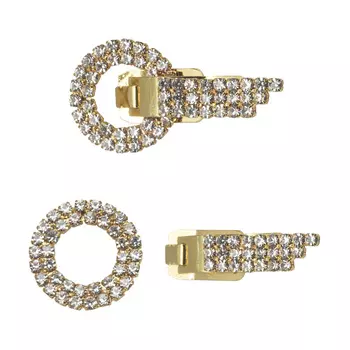 AB3933 Крючок шубный со стразами (золото)