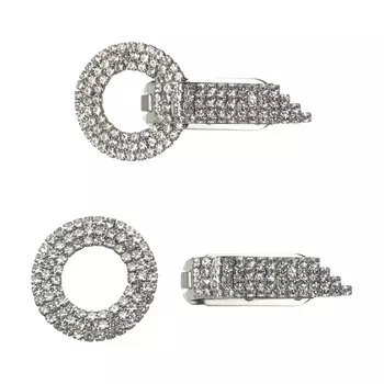 AB3959 Крючок шубный со стразами, Cristal (никель)