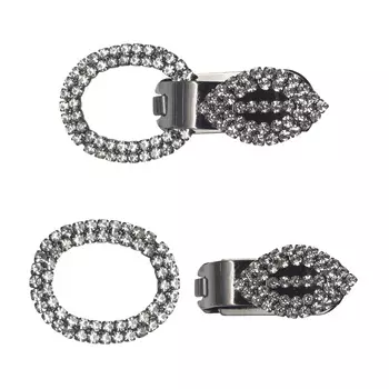 AB3961 Крючок шубный со стразами (черный никель)