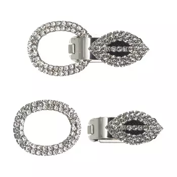 AB3961 Крючок шубный со стразами (никель)