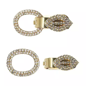 AB3961 Крючок шубный со стразами (золото)