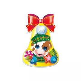 АБ 23-310 Набор для открытки-колокольчика 'Коровка' 90x135 мм Клевер