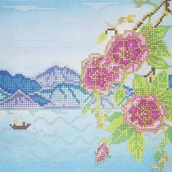 AC-001 Схема для вышивки бисером на натуральном художественном холсте 'Берег' 20*20см