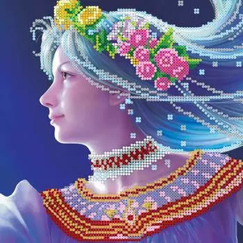 AC-028 Схема для вышивки бисером на натуральном художественном холсте 'Дива' 20*20см