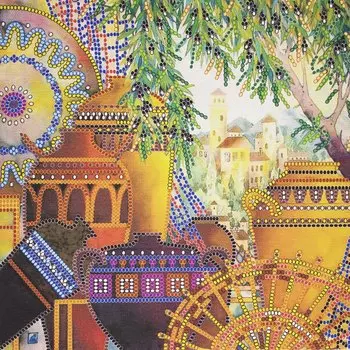 AC-078 Схема для вышивки бисером на натуральном художественном холсте 'Эллада' 20*20см