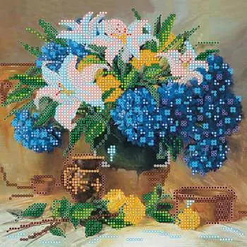 AC-467 Схема для вышивки бисером на натуральном художественном холсте 'Ностальгия по лету' 20*20см