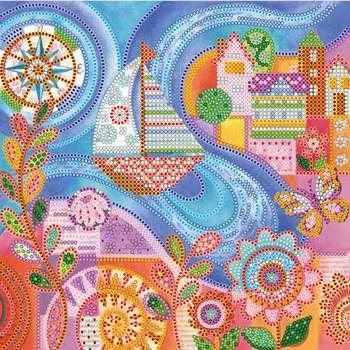 AC-501 Схема для вышивки бисером на натуральном художественном холсте 'Далекие страны' 20*20см