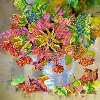 AC-517 Схема для вышивки бисером на натуральном художественном холсте 'Дары осени' 20*20см